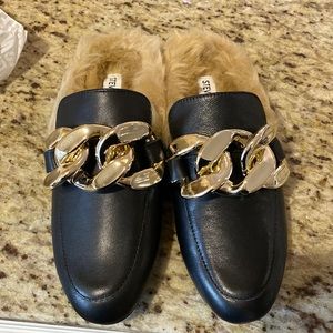 Brand new steve madden fur mules